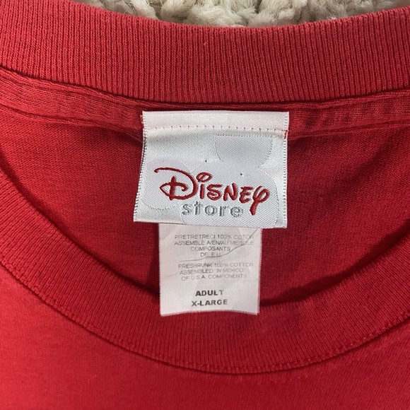Vintage Disney Store Shirt Adult XL Red July 4Th 2002 Mickey Emblem Stars Stripe - Picture 7 of 9